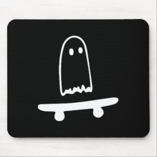 Ghost Skateboard Lazy Halloween Costume Roligt Ska Musmatta