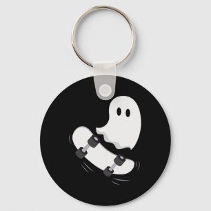 Ghost Skateboard Lazy Halloween Costume Roligt Ska Nyckelring
