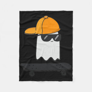 Ghost Skateboarding Lata Halloween Kostym Rolig S Fleecefilt