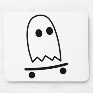 Ghost Skateboarding Lazy Halloween Costume Roligt  Musmatta