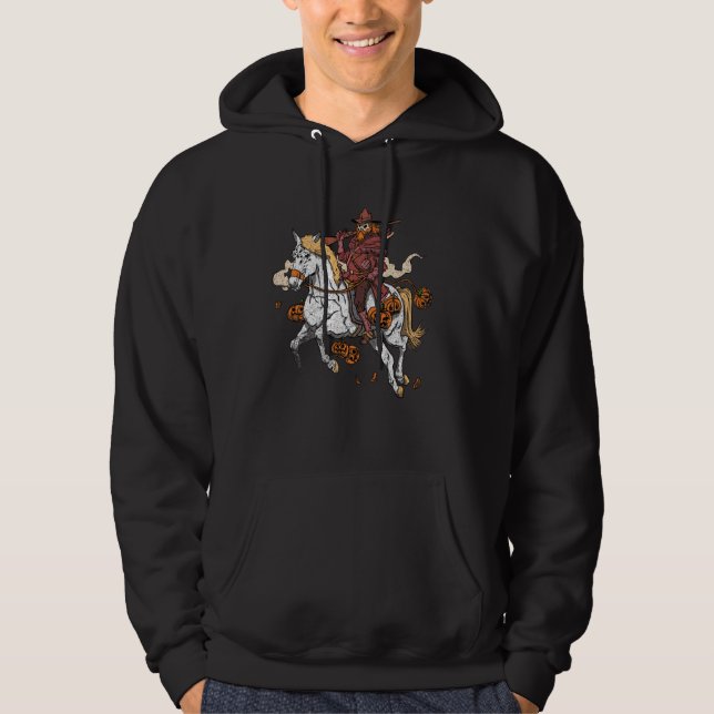 Ghost Skeleton Marksman Hunter Rifleman Horseman H Hoodie (Framsida)