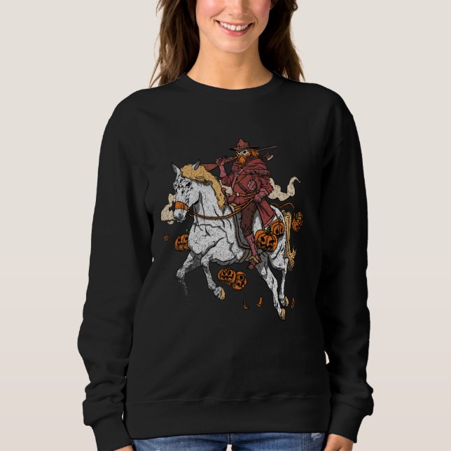 Ghost Skeleton Marksman Hunter Rifleman Horseman H T Shirt (Framsida)