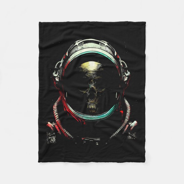 Ghost Skeleton - Spooky Skull Halloween Costume Fleecefilt (Framsidan)