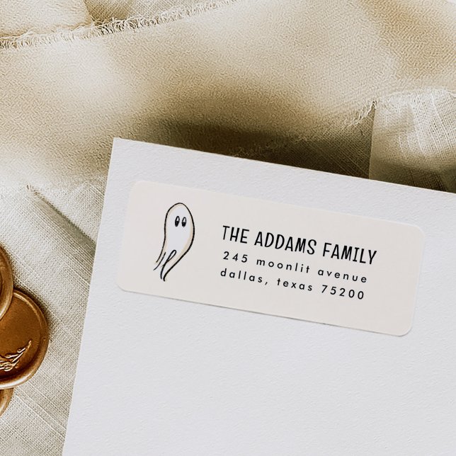 Ghost Sketch Halloween-Returadress Returadress Etikett (Ghost Sketch Halloween Return Address Label)
