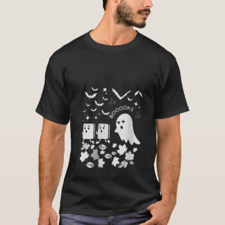 Ghost Skrämmer Bokar Halloween Teacher Halloween P T Shirt