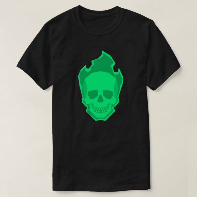 Ghost Skull Graphic T-Shirt – Halloween Neon Skull (Design framsida)