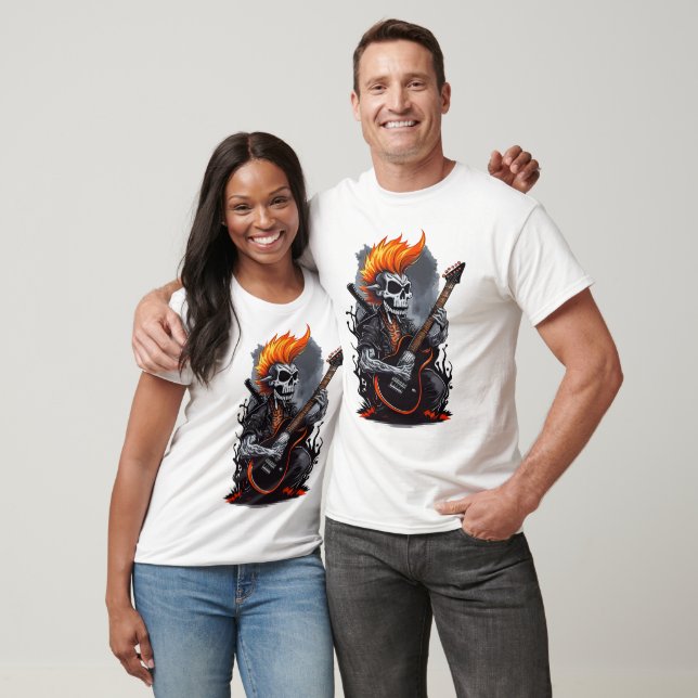 Ghost Skull spelar upp Guitar T Shirt (Unisex)