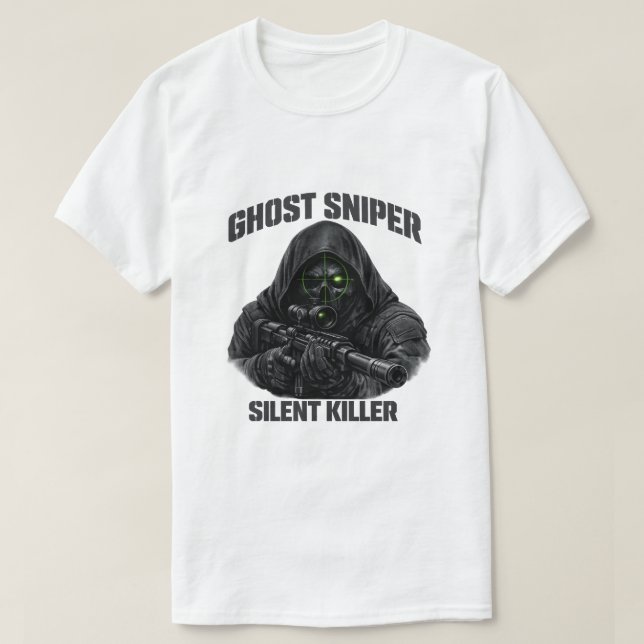 Ghost Sniper Silent Killer Tactical T-Shirt (Design framsida)