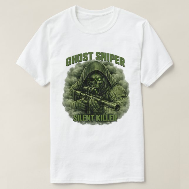 Ghost Sniper Silent Killer Tactical T-Shirt (Design framsida)