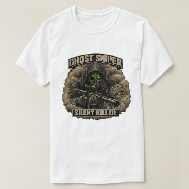 Ghost Sniper Silent Killer Tactical T-Shirt (Design framsida)