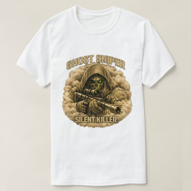 Ghost Sniper Silent Killer Tactical T-Shirt (Design framsida)