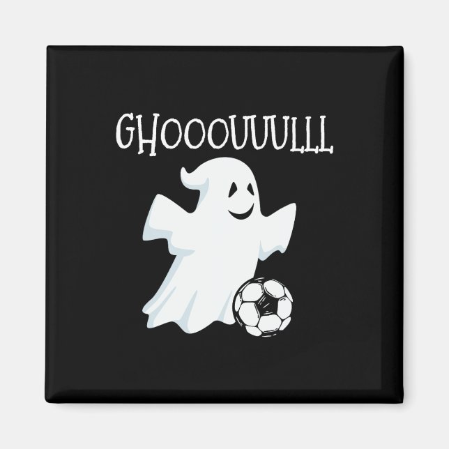 Ghost Soccer Halloween Magnet (Framsidan)