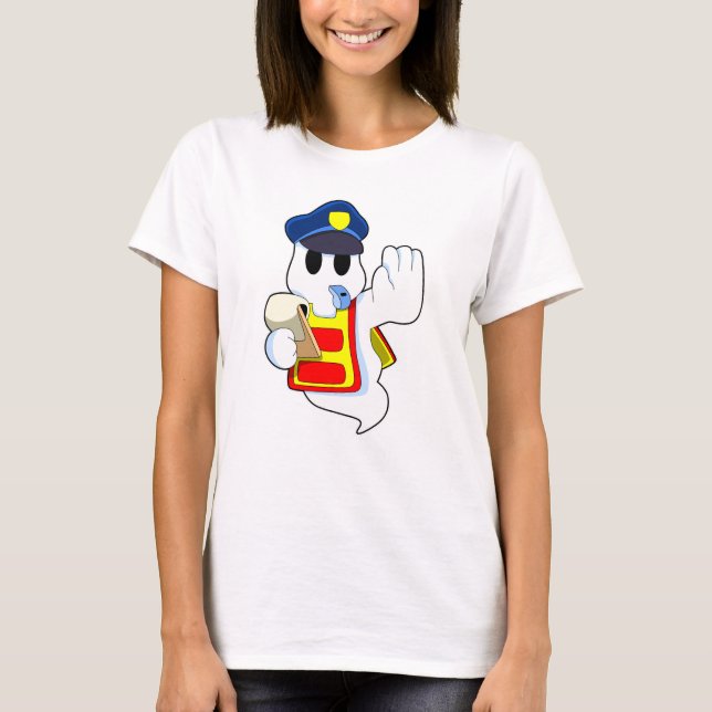 Ghost som polis med histle t shirt (Framsida)