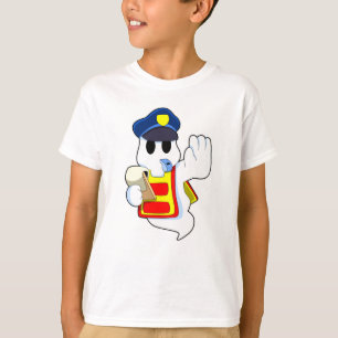 Ghost som polis med histle t shirt