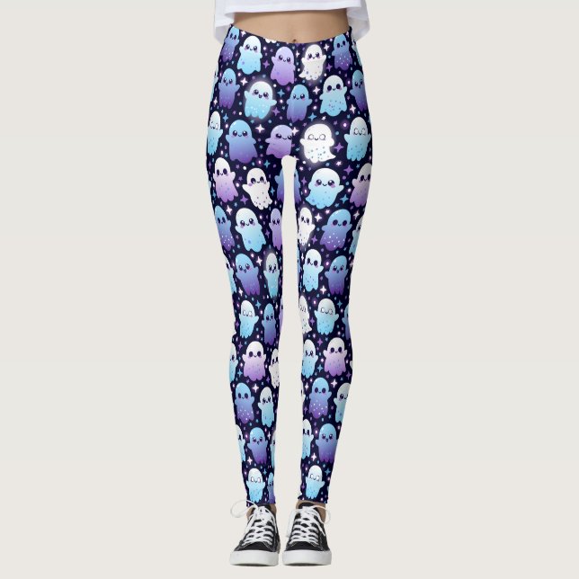 Ghost söt, halloween leggings (Framsida)