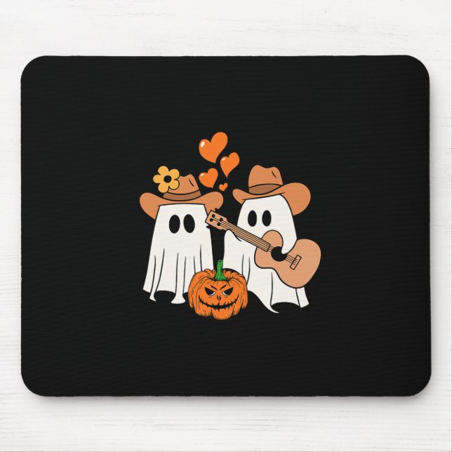 Ghost spelar gitar för Halloween Älskare Musmatta (Framsidan)