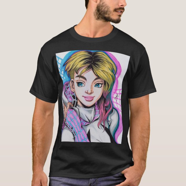 Ghost Spider ~ Gwen Stacy T Shirt (Framsida)