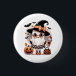 Ghost Spooky Mamma Retro Halloween Vintage Design Knapp<br><div class="desc">Ghost Spooky Mamma Retro Halloween Vintage Design Bärk den nostalgiska charmen från gårdagens Halloween med denna beundransvärda smak "Ghost Spooky Mamma"-design. Med vintage-inspirerad typografi och retroestetik fångar den här designen den klassiska Halloween-firande:s lekande anda. Perfekt för mor som kärlek under läsksäsongen och uppskattar tidlöshet,  återställer med en gigantisk vrid.</div>