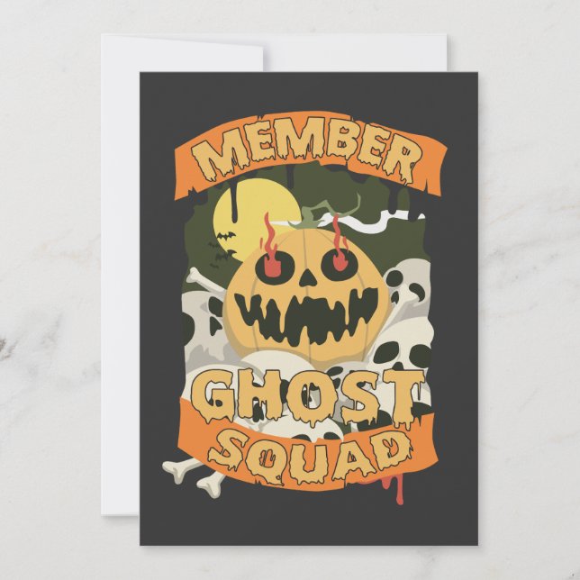 Ghost Squad Funny Matching Cousin Halloween Inbjudningar (Framsida)