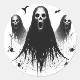 Ghost Stickers Runt Klistermärke
