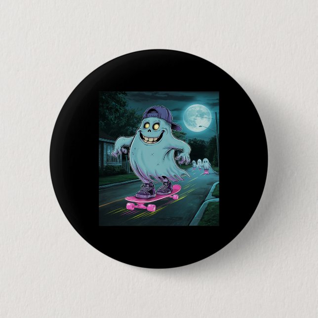 Ghost Summerween väntar bara på Halloween Knapp (Framsida)