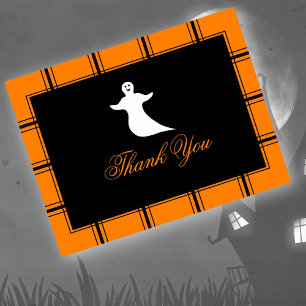 Ghost Tack Halloween Black/Orange Vykort
