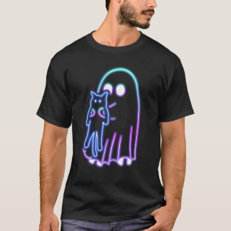 GHOST TAKE CAT NEON HALLOWEEN T SHIRT