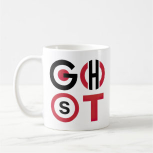 Ghost-text Kaffemugg