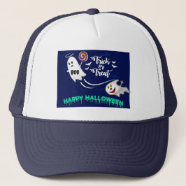 Ghost-Thned Halloween-Truckerkeps Keps