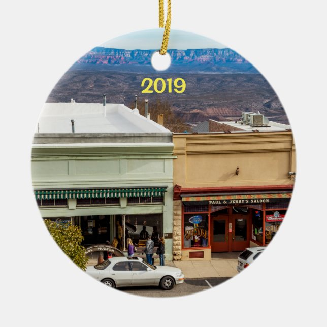 Ghost Town, Jerome, Arizona Julgransprydnad Keramik (Framsidan)