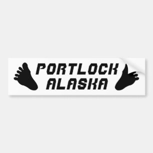 Ghost Town Portlock Alaska AK Bigfoot sasquatch Bildekal