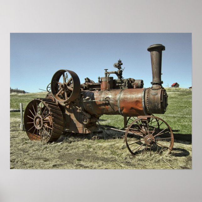 Ghost Town Steam Tractor Poster (Framsidan)