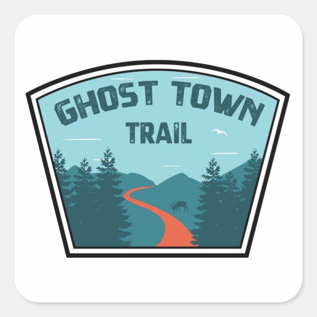 Ghost Town Trail Pennsylvania Fyrkantigt Klistermärke (Framsida)