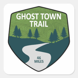Ghost Town Trail Pennsylvania Fyrkantigt Klistermärke
