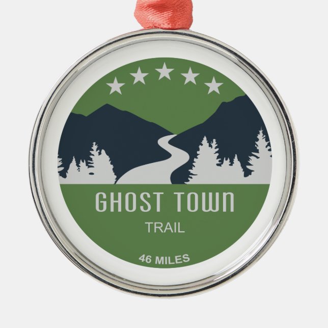 Ghost Town Trail Pennsylvania Julgransprydnad Metall (Framsidan)
