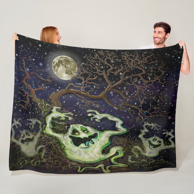 Ghost Träd Fleece Blanket (På plats)