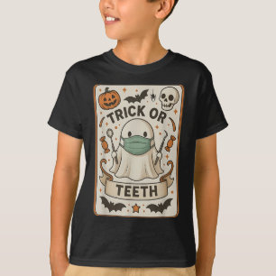 Ghost Trick eller Teeth Dental Tarot Card Hallowee T Shirt