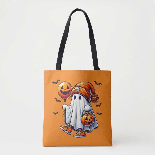 Ghost Trick oe Treat Halloween Tygkasse (Framsida)