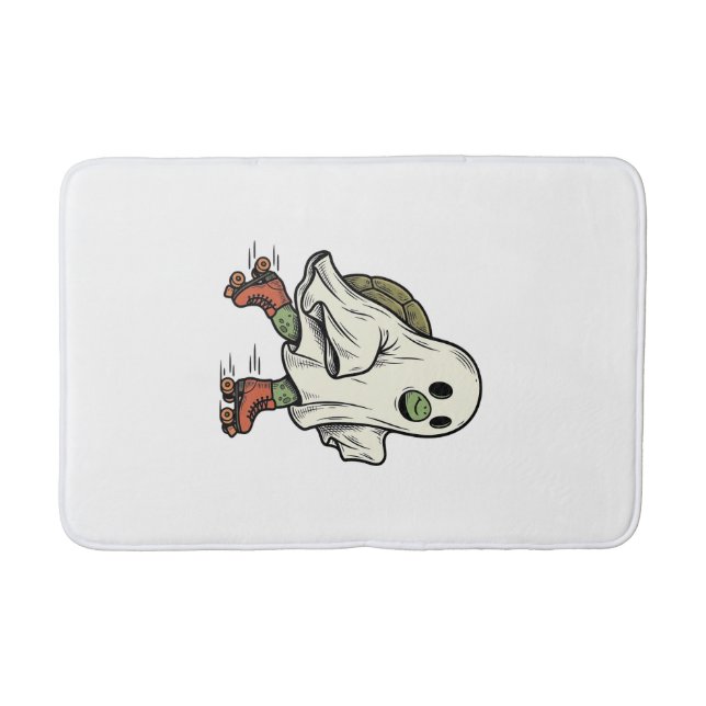 Ghost Turtle Rullskridsko Vintage Halloween Desi Badrumsmatta (Framsidan)