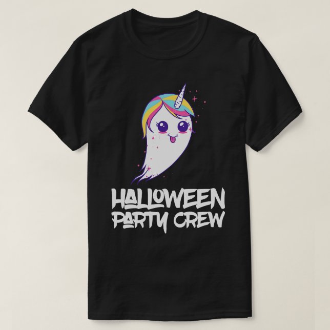 Ghost Unicorn Halloween Matching Costume T Shirt (Design framsida)