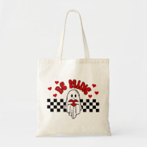 Ghost Valentines Day Tote Bag, roligt gift tote