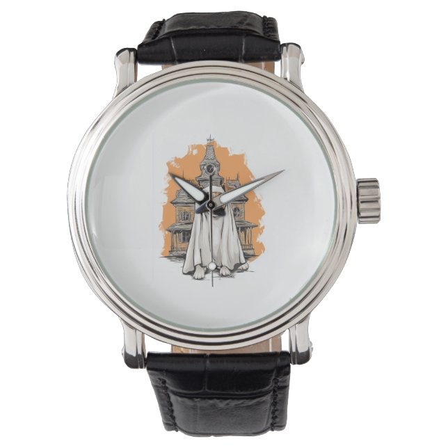 Ghost Valp - Spooky Hund Costume Armbandsur (Framsida)