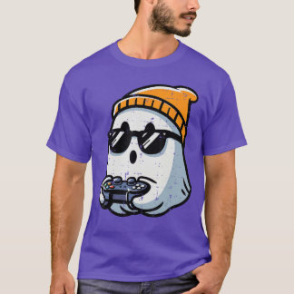 Ghost Video Gamer Gaming Halloween Men Boys een Yo T Shirt