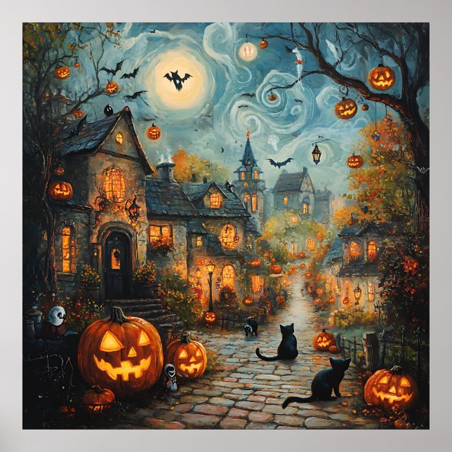 Ghost Village Art Poster (Framsidan)