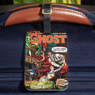 Ghost Vintage Horror Tecknads Witch-samtal Bagagebricka