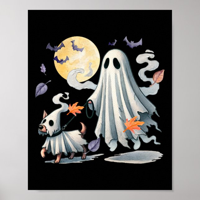 Ghost Walking Hund Poster (Framsidan)