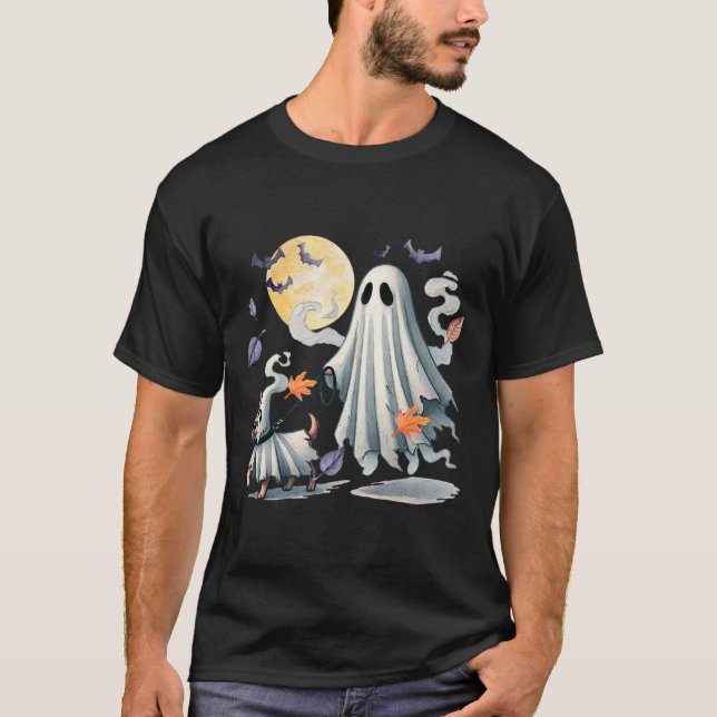 Ghost Walking Hund T Shirt (Framsida)