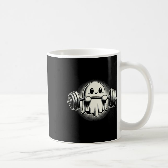 Ghost Weightlift Pocket Funny Ghost Workout Hal Kaffemugg (Höger)