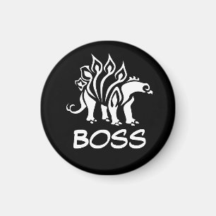 Ghost White Stegosaurus Spiked Dinosaur Magnet