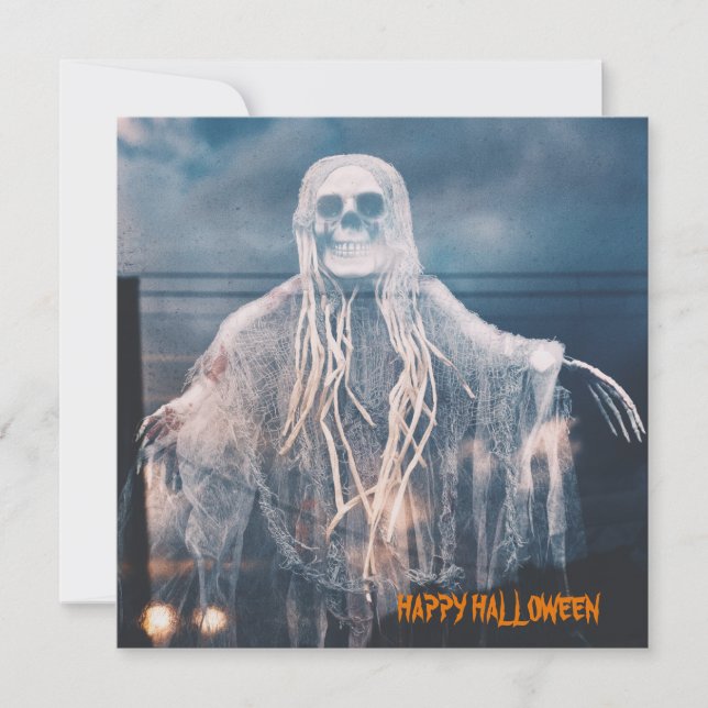 Ghost Wish Happy halloween Personlig Kort (Framsida)